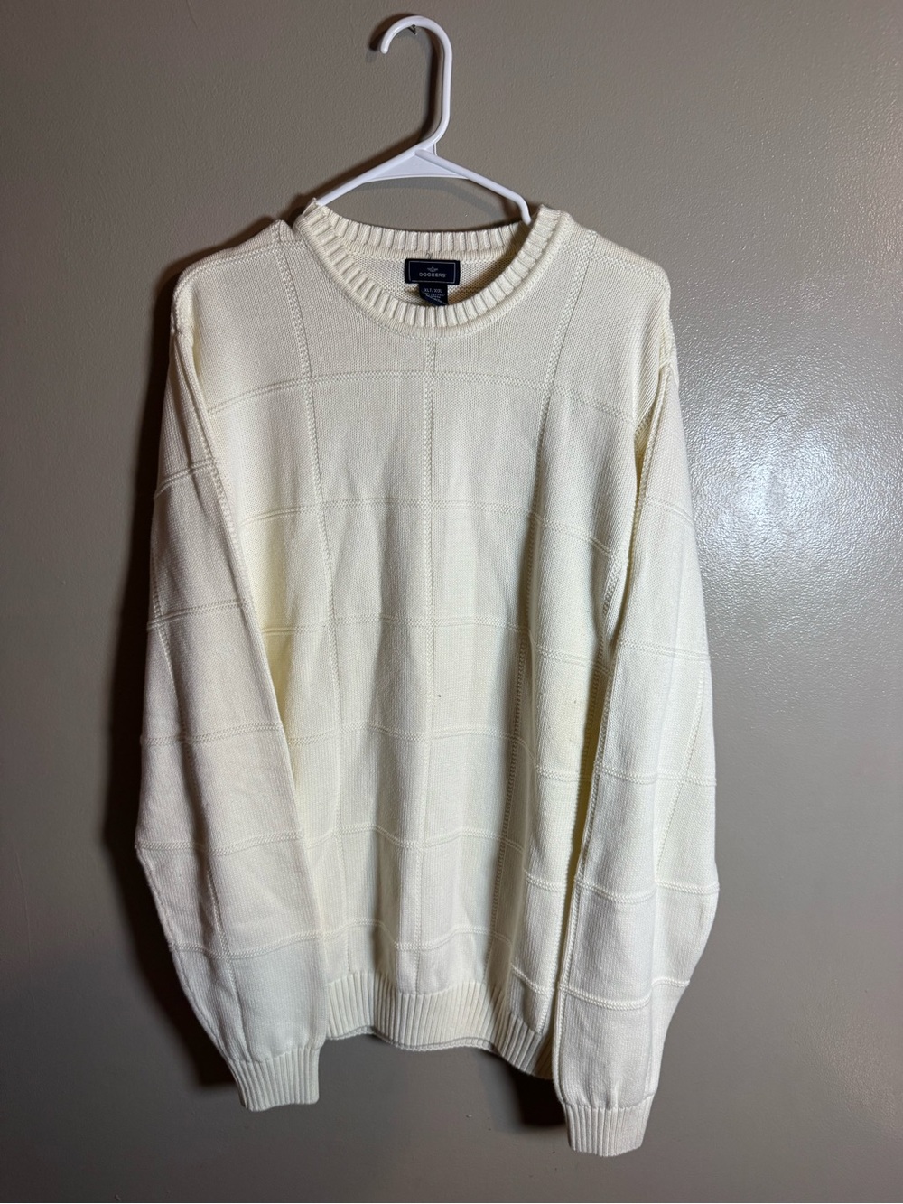 Dockers Men's Ivory Crewneck Sweater